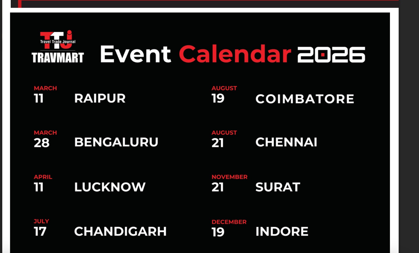 DMCBazaar on the Move: Our 2026 India Roadshow Calendar Is Here!