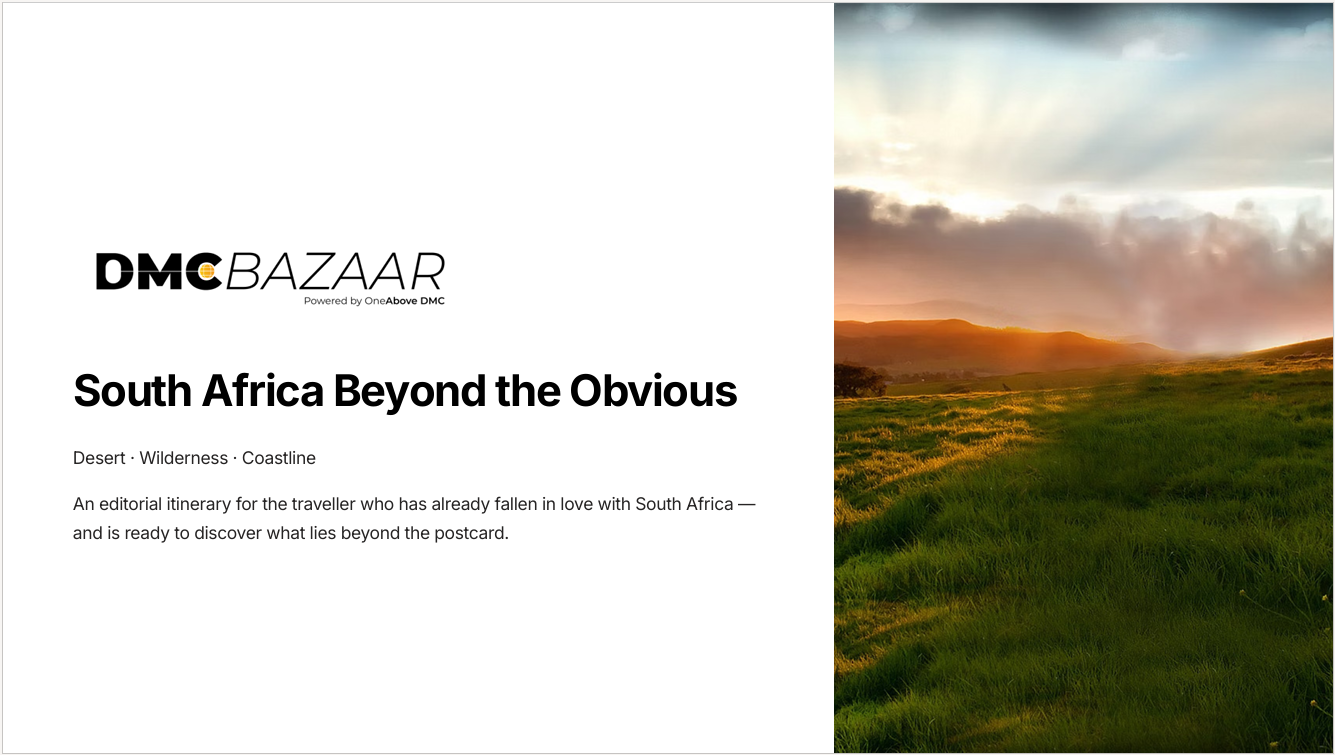 South Africa Beyond the Obvious: An Editorial Itinerary for the Seasoned Traveler